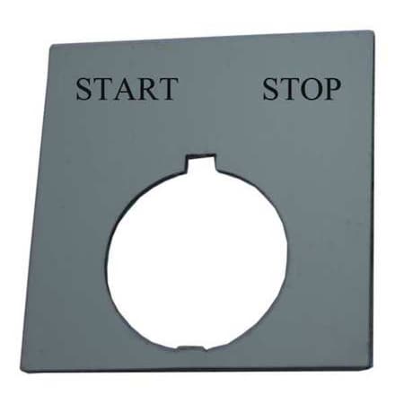 LegendPlate, StartStop, Wht/Blk, Rectangle MPN:HT8SP47