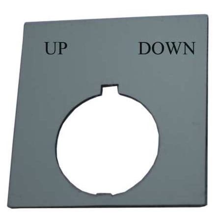 LegendPlate, Up-Down, Wht/Blk, Rectangular MPN:HT8SP48