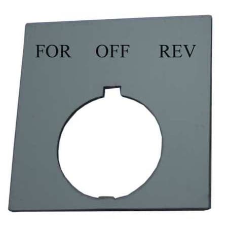 LegndPlate, ForOffRev, Wht/Blk, Rectangular MPN:HT8SP50