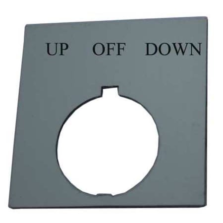 LegndPlate, UpOffDown, Wht/Blk, Rectangular MPN:HT8SP54