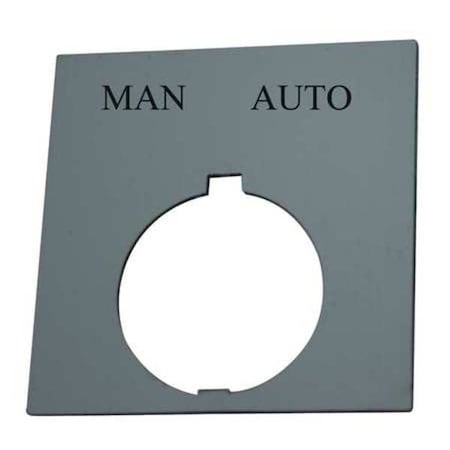 LegendPlate, Man-Auto, Wht/Blk, Rectangular MPN:HT8SP67
