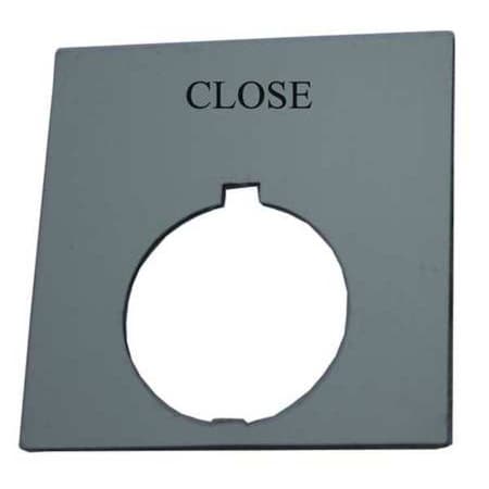 LegendPlate, Close, White/Blk, Rectangular MPN:HT8SP73