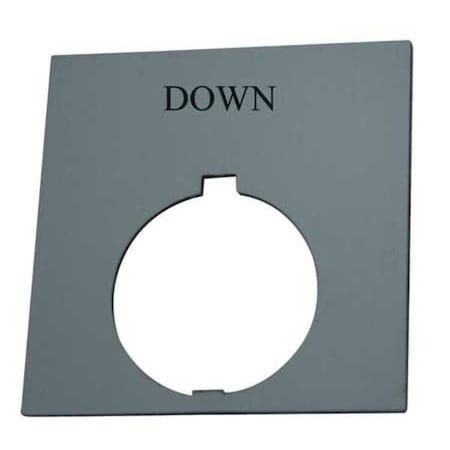 LegendPlate, Down, White/Black, Rectangular MPN:HT8SP74