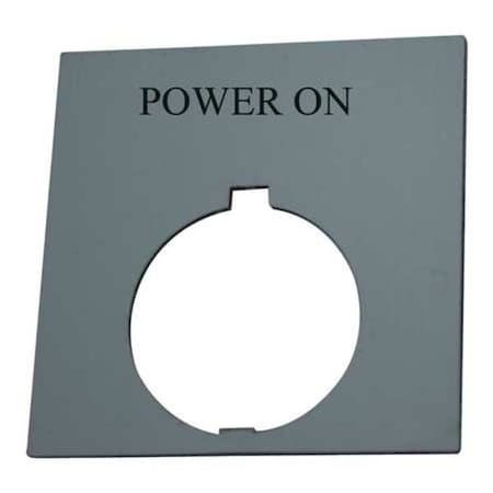 LegendPlate, PowerOn, Wht/Blk, Rectangular MPN:HT8SP80