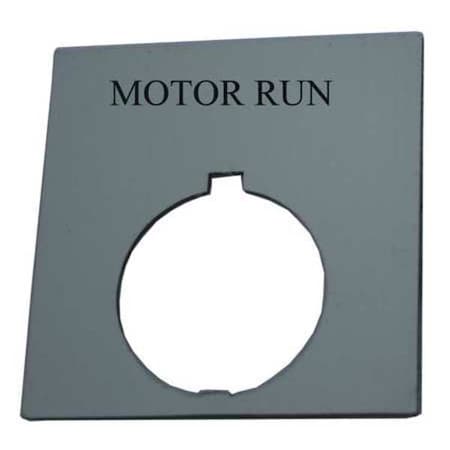 LegendPlate, MotorRun, Wht/Blk, Rectangular MPN:HT8SP81