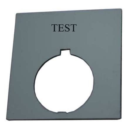 LegendPlate, Test, White/Black, Rectangular MPN:HT8SP83
