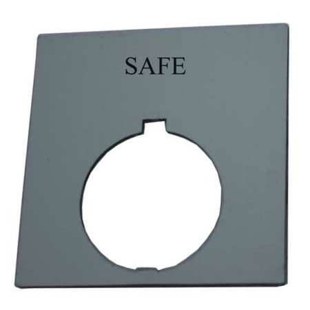 LegendPlate, Safe, White/Black, Rectangular MPN:HT8SP85