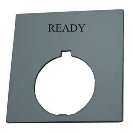 LegendPlate, Ready, White/Blk, Rectangular MPN:HT8SP86