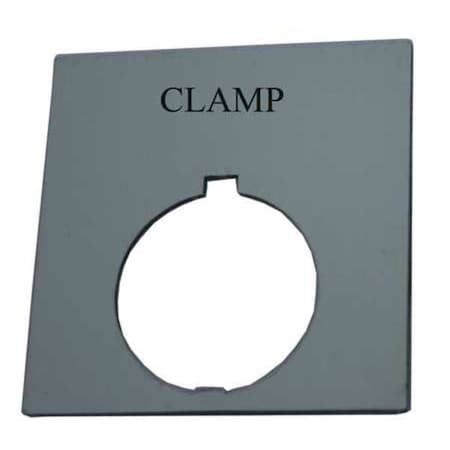 LegendPlate, Clamp, White/Blk, Rectangular MPN:HT8SP90