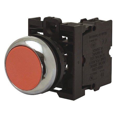 Flush Push Button, Red, Non-Illum, 22mm MPN:M22-D-R