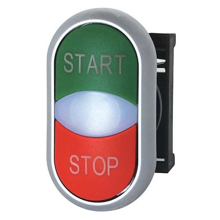 Push Button Operator, Extended, Momentary / Momentary Action, Not Applicable Release, Illuminated MPN:M22-DDL-GR-GB1-GB0