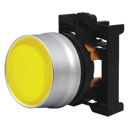 ExtendedPushButton, Yellow, Non-Illum, 22mm MPN:M22-DGH-Y
