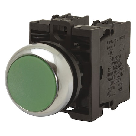 Illuminated Push Button, 22.5 mm, 2NO, Green MPN:M22-DL-G-K20-G