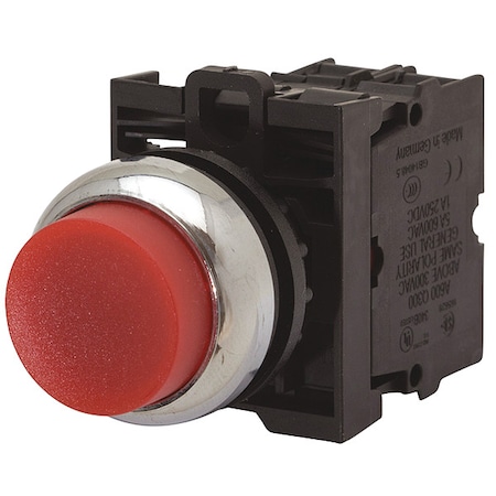 Illuminated Push Button, 22.5 mm, 1NO/1NC, Red MPN:M22-DLH-R-K11-R