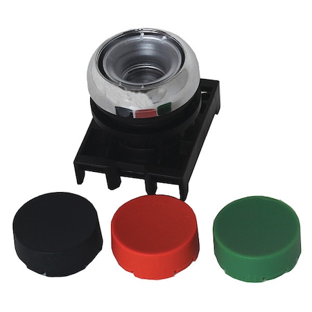 Flush Push Button, Black, Green, Red, 22mm MPN:M22-DR-X-SRG