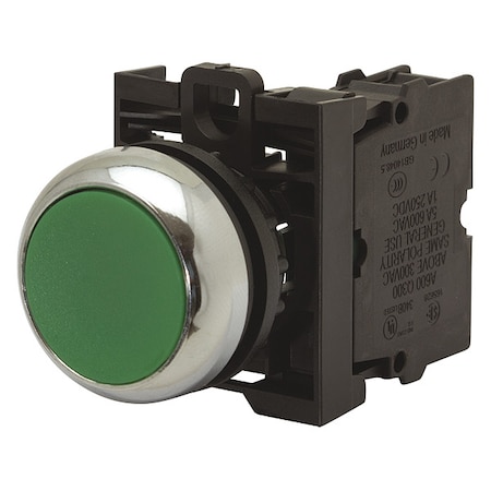 IllumPushButton, FullVoltage, Green, 1NO MPN:M22-DRL-G-K10-G