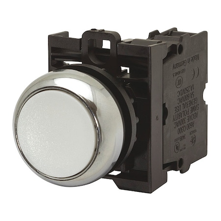 Illuminated Push Button, 22.5 mm, 1NO, White MPN:M22-DRL-W-K10-W