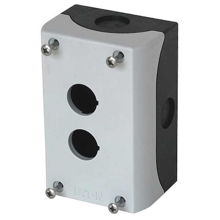 PushButtonEnclosure, 22mm, 2Holes, Polymer MPN:M22-I2-PG