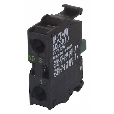 ContactBlock, Black, 1NO, 22mm, M22, M22M MPN:M22-K10
