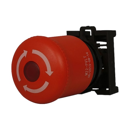 Emergency Stop Push Button, Red, 264 V AC MPN:M22-PVLT-K01-230R