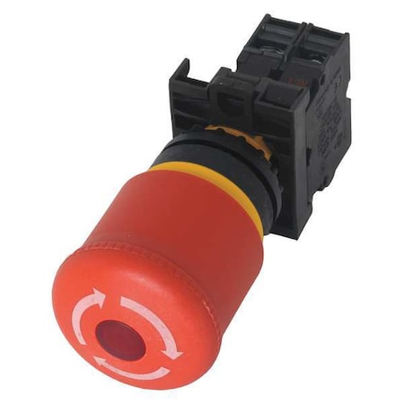 EmergencyStopPushButton, Red, Illum, 22mm MPN:M22-PVLT45P
