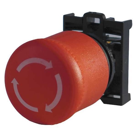 E-Stop Pushbutton Operator, Red, 22mm, Legend: Turn to Release Arrows MPN:M22-PVT