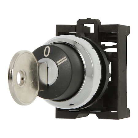 Keyed Selector Switch, Black, Plastic, 4