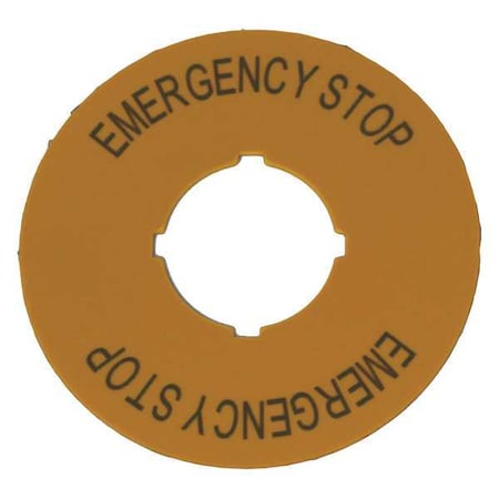 LegendPlate, EmergencyStop, Blk/Ylw, Round MPN:M22-XBK5