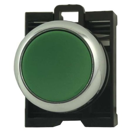 Push Button Operator, Flush, Momentary Action, Not Applicable Release, Non-Illuminated, Green MPN:M22M-D-G