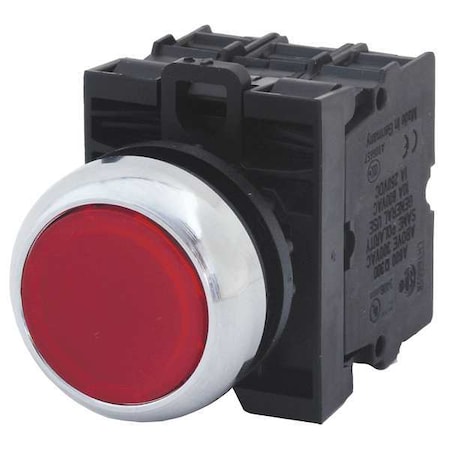 Illuminated Push Button, 22 mm, 1NO/1NC, Red MPN:M22M-DL-R-K11-230R