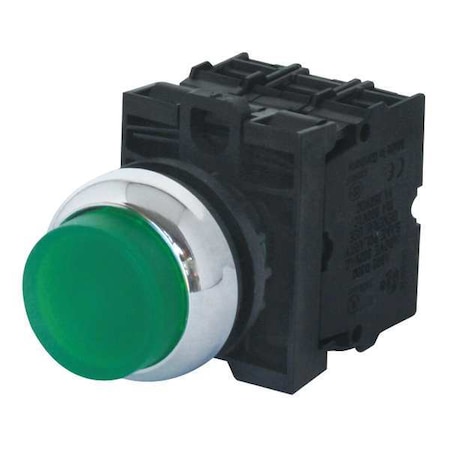 IllumPushButton, FullVoltage, Green, 2NO MPN:M22M-DLH-G-K20-G