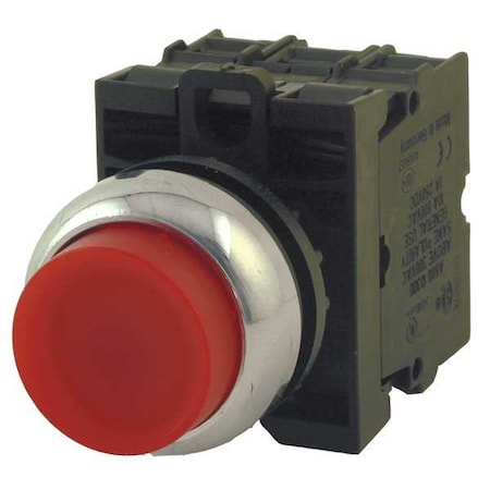 Illuminated Push Button, 22 mm, 1NO/1NC, Red MPN:M22M-DLH-R-K11-230R