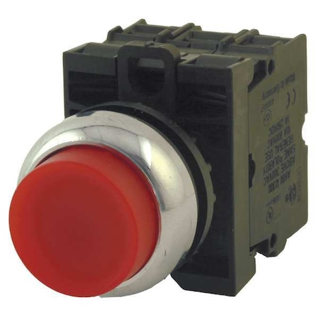 IllumPushButton, FullVolt, Red, 1NO/1NC MPN:M22M-DLH-R-K11-R