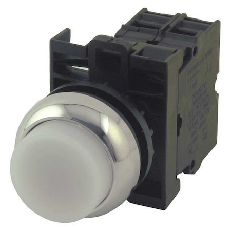 Illuminated Push Button, 22 mm, 2NO, White MPN:M22M-DLH-W-K20-230W