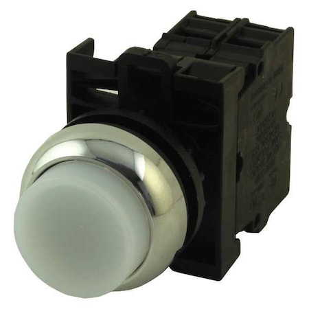 IllumPushButton, FullVoltage, White, 2NO MPN:M22M-DLH-W-K20-W