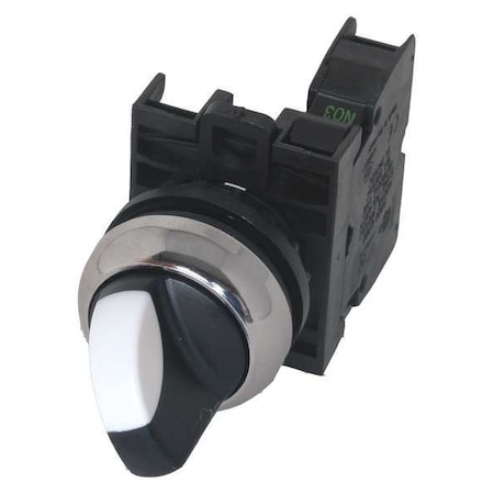 SelectorSwitch, Non-Illum, 2Pos, 22mm, Black MPN:M22M-WKV-K10