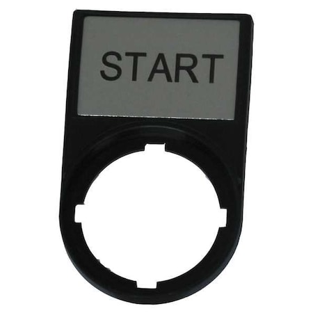 LegendPlate, Start, Blk/Blk, Rectangular MPN:M22S-ST-GB1