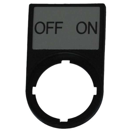 LegendPlate, Off-On, Blk/Blk, Rectangular MPN:M22S-ST-GB10
