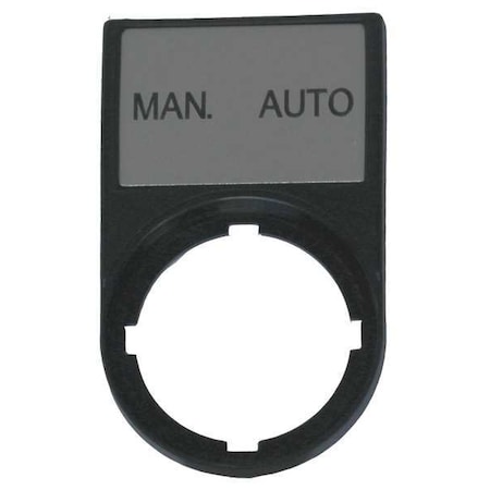 LegendPlate, Man-Auto, Blk/Blk, Rectangular MPN:M22S-ST-GB11
