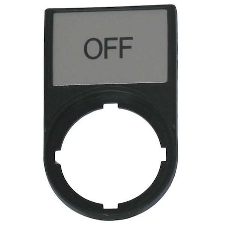LegendPlate, Off, Black/Black, Rectangular MPN:M22S-ST-GB5