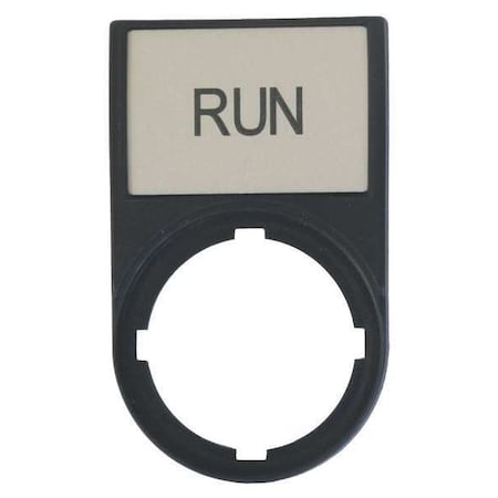 LegendPlate, Run, Black/Black, Rectangular MPN:M22S-ST-GB7