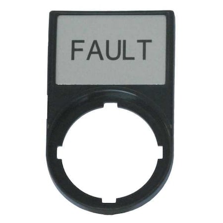LegendPlate, Fault, Blk/Blk, Rectangular MPN:M22S-ST-GB8