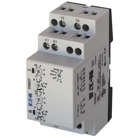 Multifunction Time Delay Relay, Square, 4 Functions 12 to 240V AC/DC, DPDT MPN:TRW27