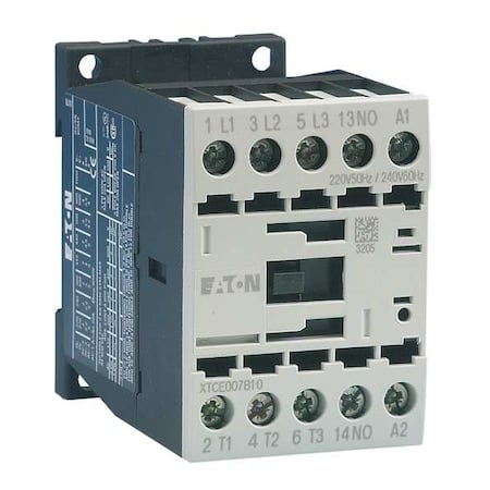 IEC Magnetic Contactor, 1NC, 120V AC, 3 P, Non-Reversing, Screw MPN:XTCE007B01A