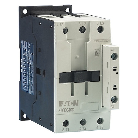 IEC Magnetic Contactor, No Auxiliary Contacts, 240V AC, 3 P, Non-Reversing, Screw MPN:XTCE040D00B