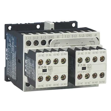IEC Magnetic Contactor, 1NC/2NO, 24V DC, 3 P, Reversing, Screw MPN:XTCR012B21TD