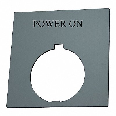 Legend Plate Square Power On Black MPN:HT8SP80
