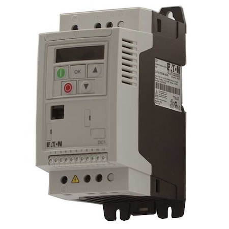 Variable Frequency Drive, 1/2 HP, 200-230V, Cutler-Hammer MPN:DC1-S24D3NN-A20CE1