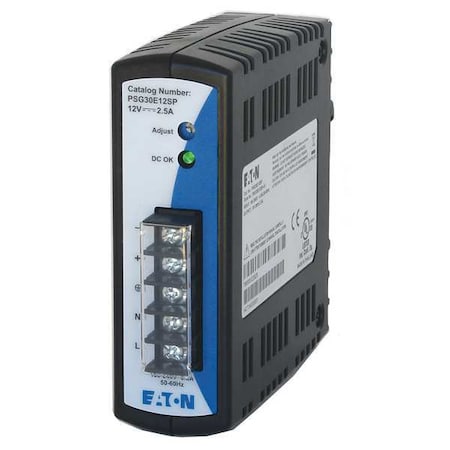 DC Power Supply, 100/240V AC, 12V DC, 30 W, 2.5 A, DIN Rail MPN:PSG30E12SP