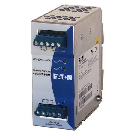 Redundant DC Power Supply, 24/48V DC, 24V DC, 960 W, 40 A, DIN Rail MPN:PSG960R24RM